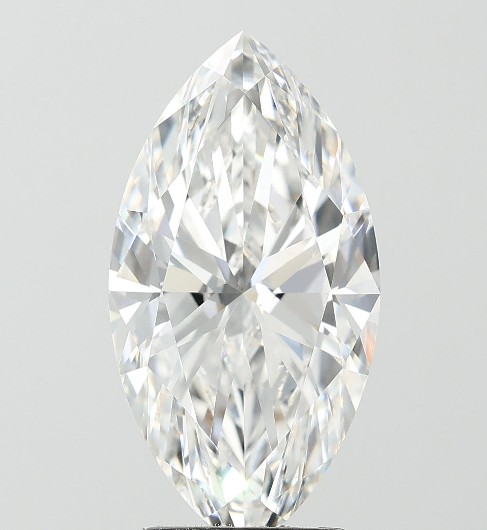 5.09 Carat Marquise Lab Diamond with  Cut Diamond in 14KT  view 1
