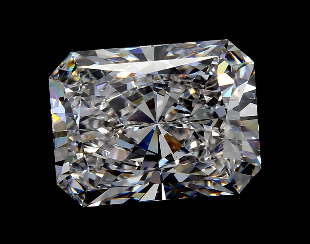 3.66 Carat Radiant Lab Diamond with  Cut Diamond in 14KT  view 1
