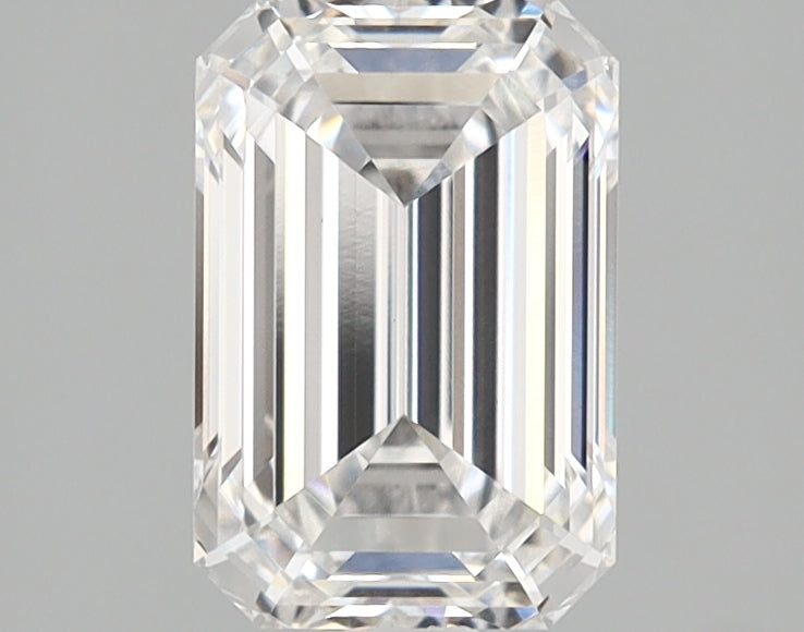 1.54 Carat Emerald Lab Diamond with  Cut Diamond in 14KT  view 1
