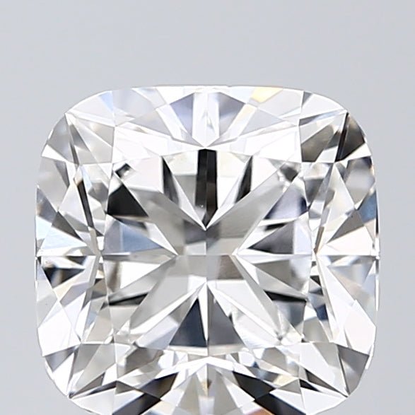3.08 Carat Cushion Lab Diamond with  Cut Diamond in 14KT  view 1
