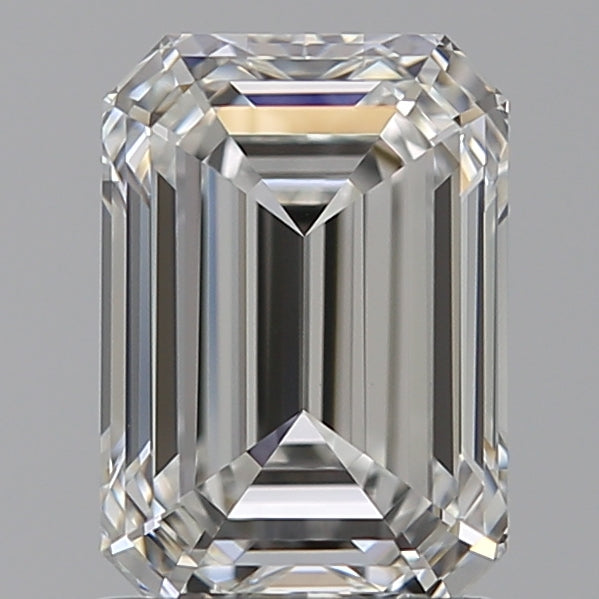 1.51 Carat Emerald Lab Diamond with  Cut Diamond in 14KT  view 1
