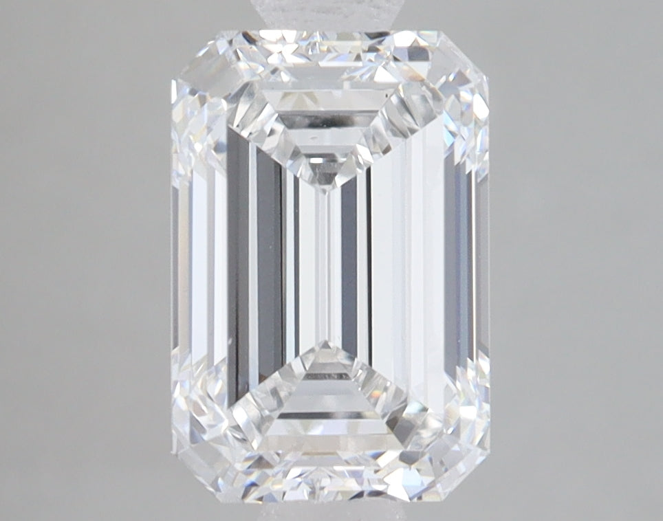 2.5 Carat Emerald Lab Diamond with  Cut Diamond in 14KT  view 1
