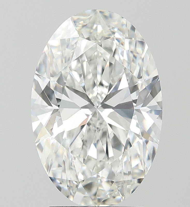 3.19 Carat Oval Lab Diamond with  Cut Diamond in 14KT  view 1
