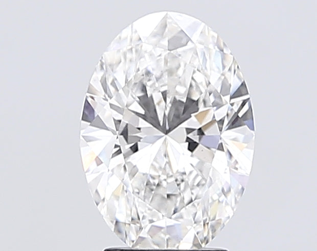 3.09 Carat Oval Lab Diamond with  Cut Diamond in 14KT  view 1
