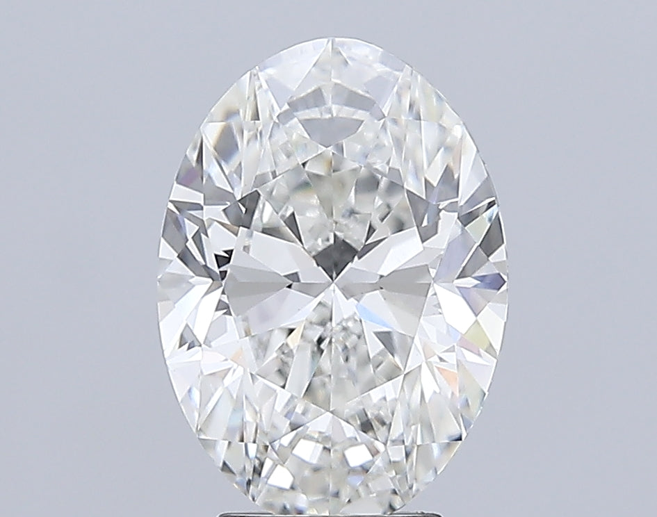 4.5 Carat Oval Lab Diamond with  Cut Diamond in 14KT  view 1
