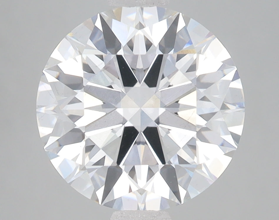 3.41 Carat Round Lab Diamond with  Cut Diamond in 14KT  view 1

