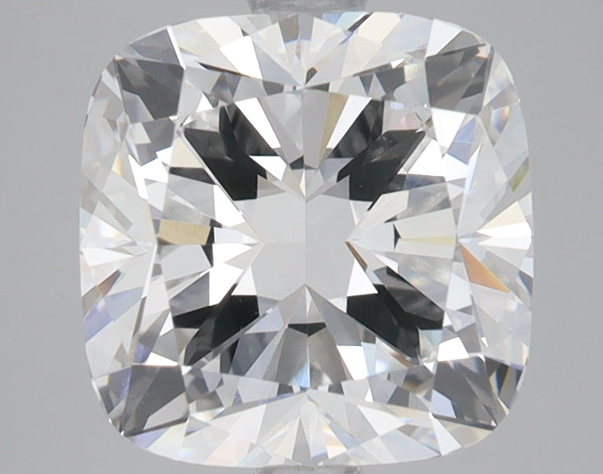 3.59 Carat Cushion Lab Diamond with  Cut Diamond in 14KT  view 1
