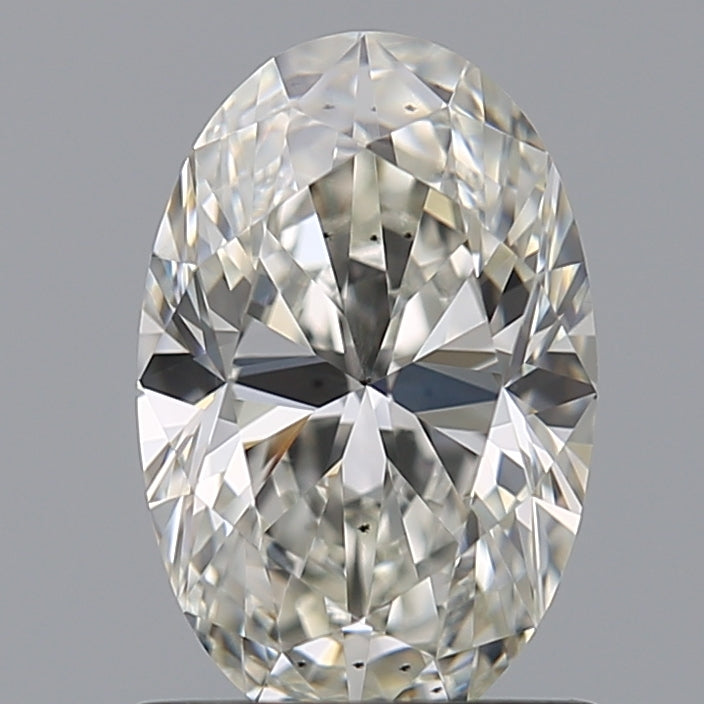 0.94 Carat Oval Natural Diamond with  Cut Diamond in 14KT  view 1
