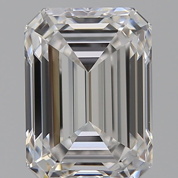 1.47 Carat Emerald Lab Diamond with  Cut Diamond in 14KT  view 1
