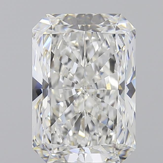 3.52 Carat Radiant Lab Diamond with  Cut Diamond in 14KT  view 1
