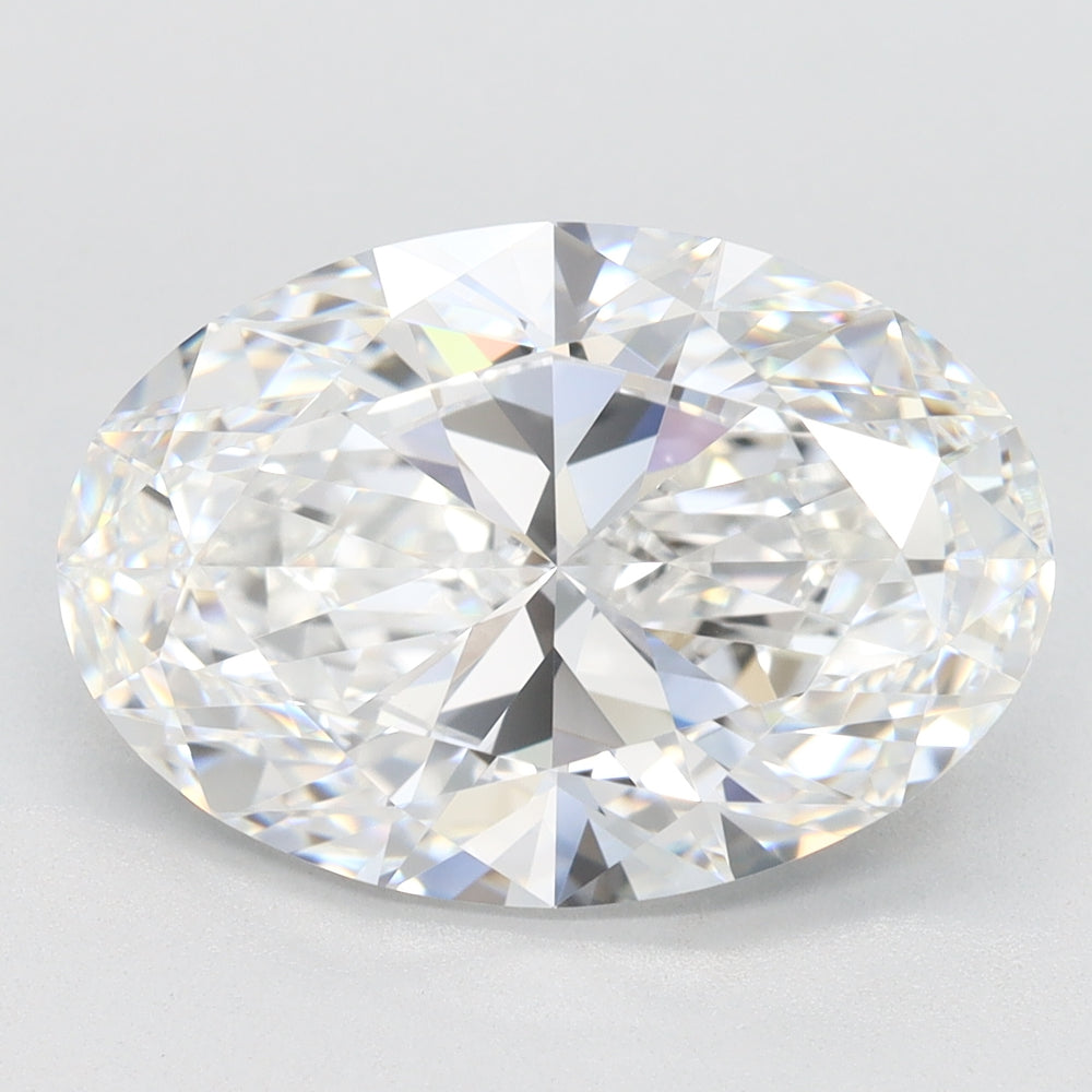 5.03 Carat Oval Lab Diamond with  Cut Diamond in 14KT  view 1
