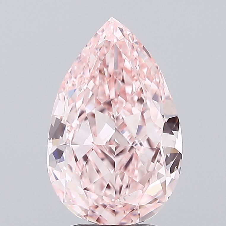 2.12 Carat Pear Lab Diamond with  Cut Diamond in 14KT  view 1
