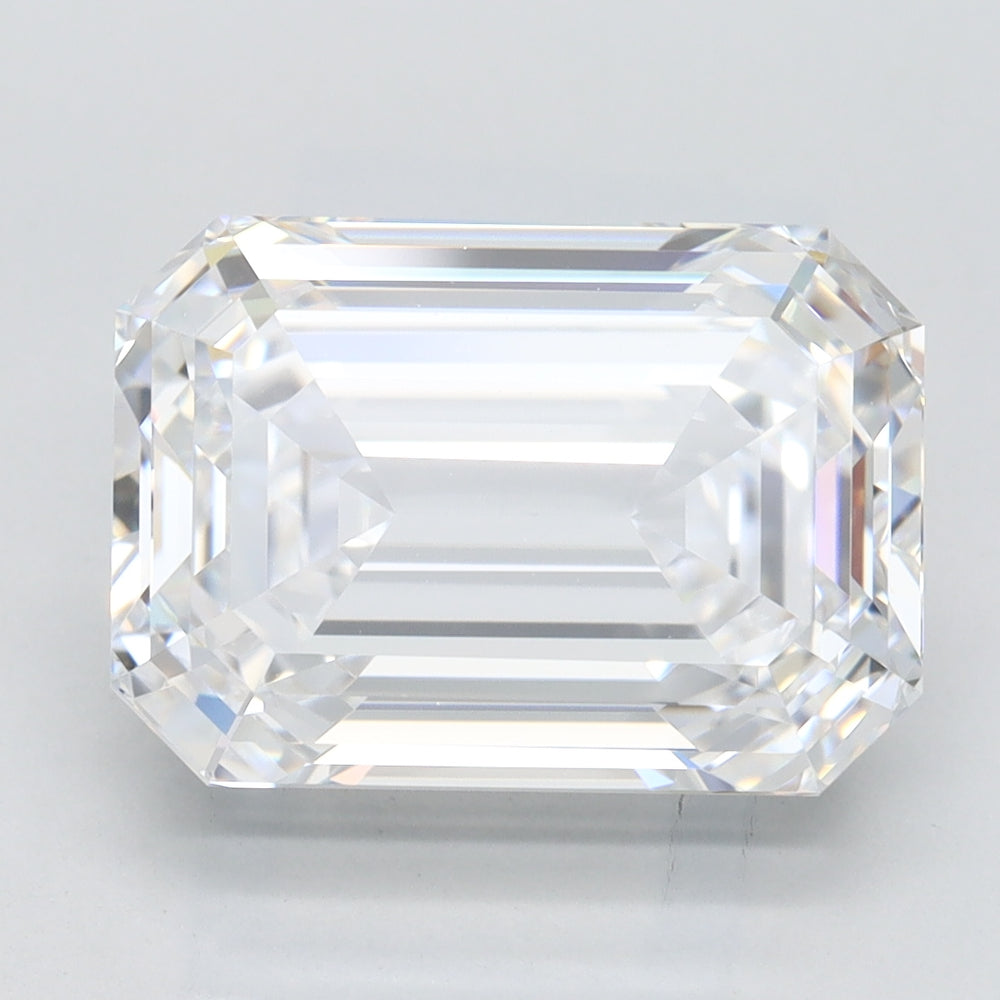 4.5 Carat Emerald Lab Diamond with  Cut Diamond in 14KT  view 1
