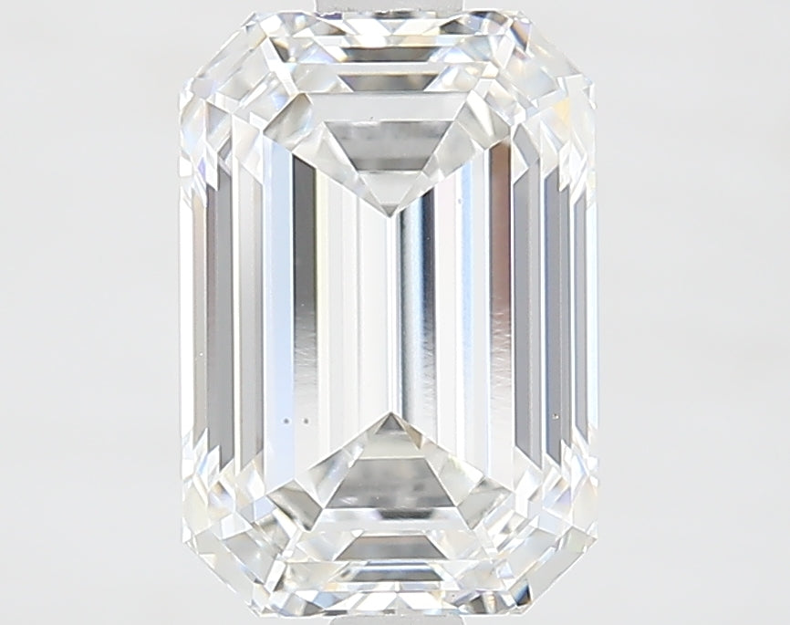 2.38 Carat Emerald Lab Diamond with  Cut Diamond in 14KT  view 1
