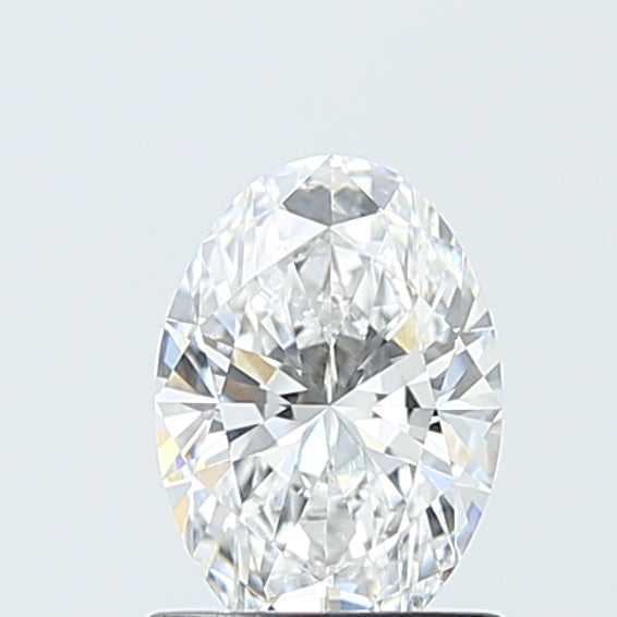 1.0 Carat Oval Lab Diamond with  Cut Diamond in 14KT  view 1
