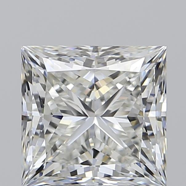 1.92 Carat Princess Lab Diamond with  Cut Diamond in 14KT  view 1
