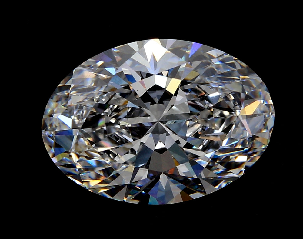 3.0 Carat Oval Lab Diamond with  Cut Diamond in 14KT  view 1

