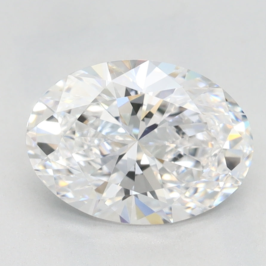 1.57 Carat Oval Lab Diamond with  Cut Diamond in 14KT  view 1

