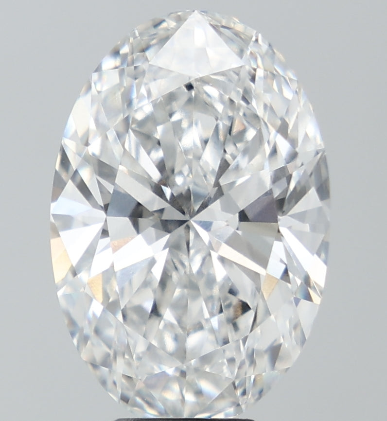 7.01 Carat Oval Lab Diamond with  Cut Diamond in 14KT  view 1
