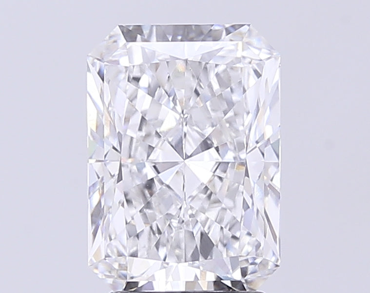 3.02 Carat Radiant Lab Diamond with  Cut Diamond in 14KT  view 1
