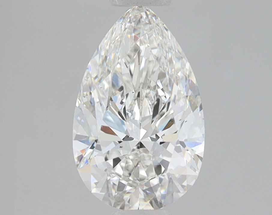 1.39 Carat Pear Lab Diamond with  Cut Diamond in 14KT  view 1
