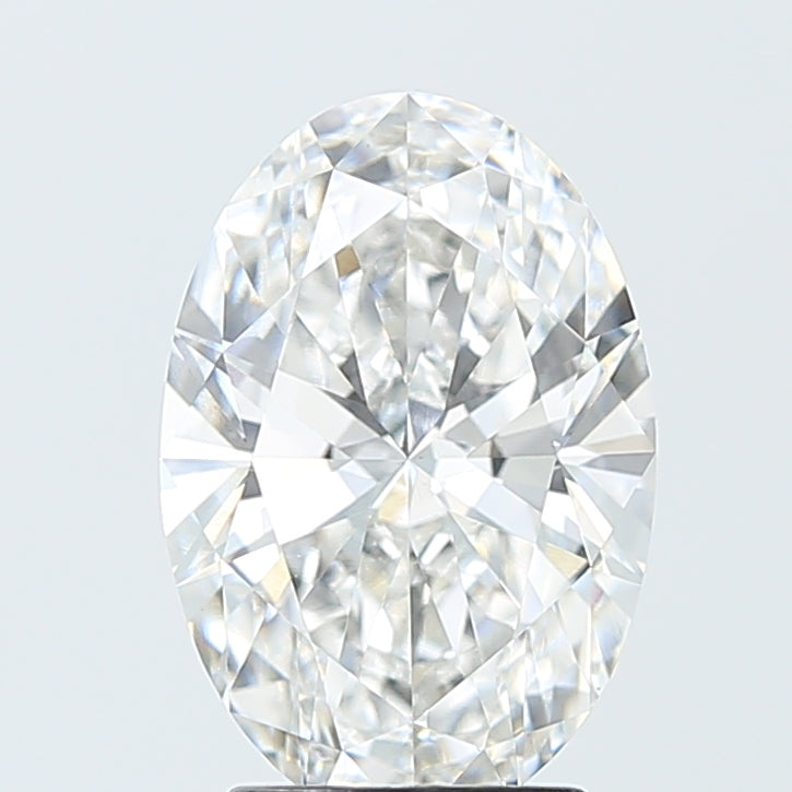 3.02 Carat Oval Lab Diamond with  Cut Diamond in 14KT  view 1
