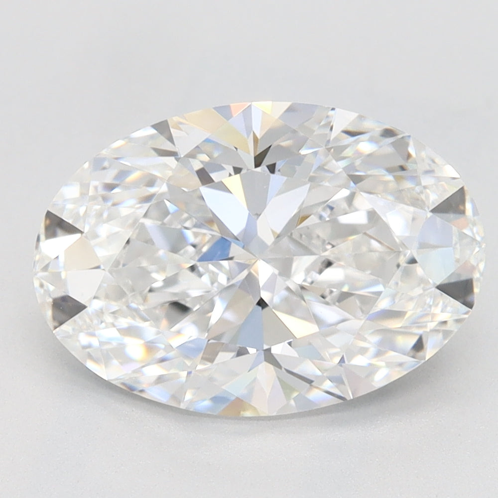 2.54 Carat Oval Lab Diamond with  Cut Diamond in 14KT  view 1
