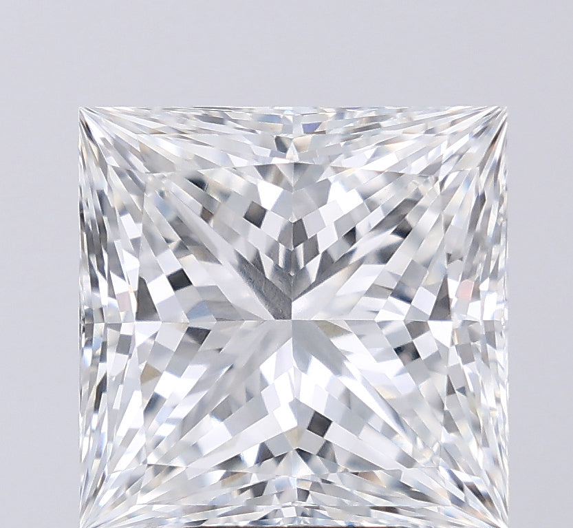 7.02 Carat Princess Lab Diamond with  Cut Diamond in 14KT  view 1
