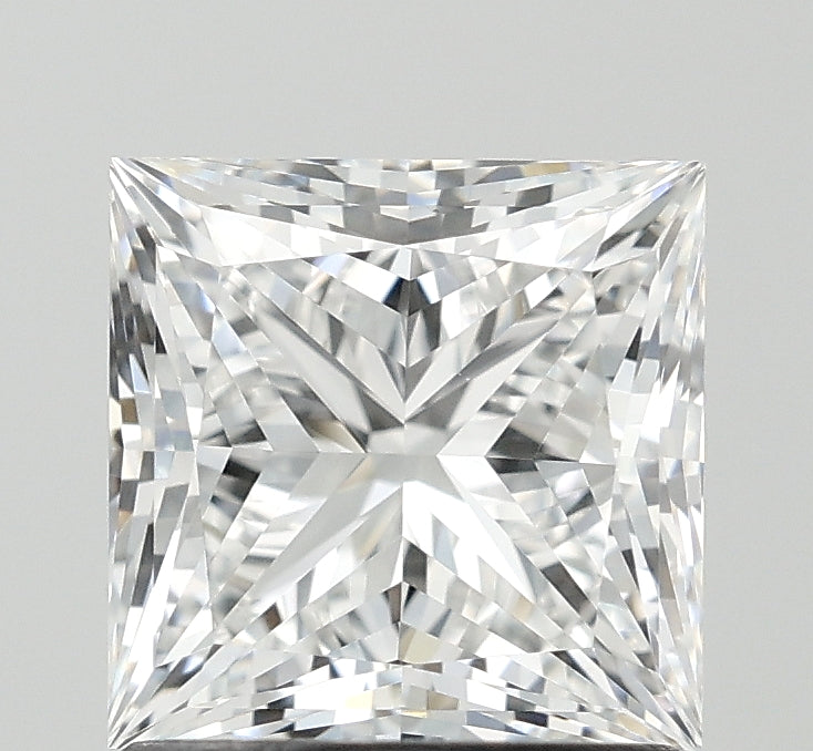 1.55 Carat Princess Lab Diamond with  Cut Diamond in 14KT  view 1
