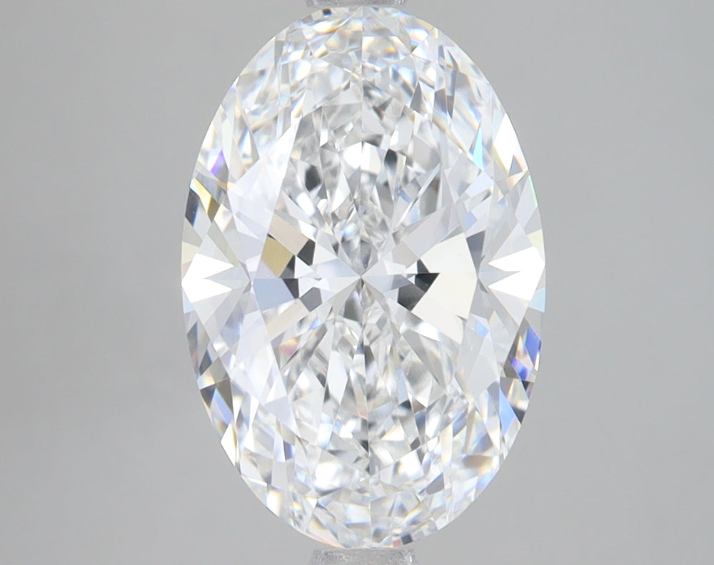 3.43 Carat Oval Lab Diamond with  Cut Diamond in 14KT  view 1
