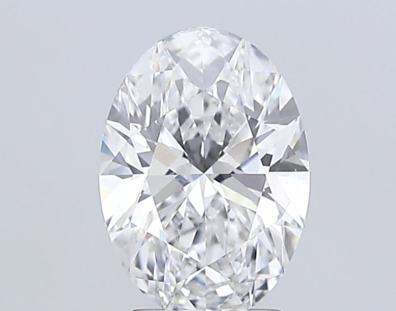 3.01 Carat Oval Lab Diamond with  Cut Diamond in 14KT  view 1
