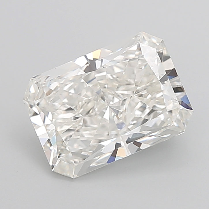4.07 Carat Radiant Lab Diamond with  Cut Diamond in 14KT  view 1
