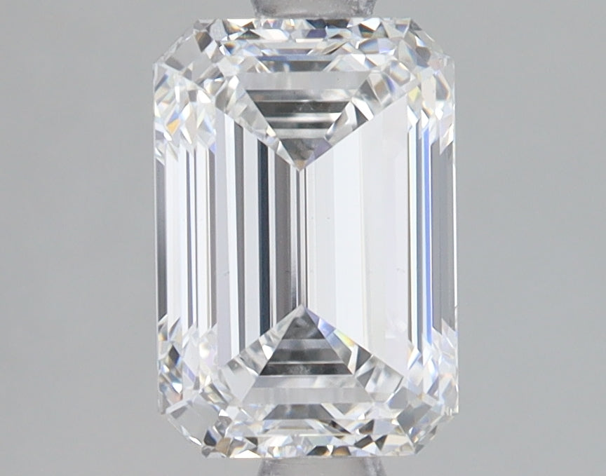 2.04 Carat Emerald Lab Diamond with  Cut Diamond in 14KT  view 1

