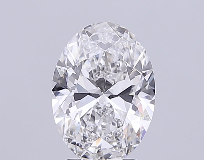 3.35 Carat Oval Lab Diamond with  Cut Diamond in 14KT  view 1
