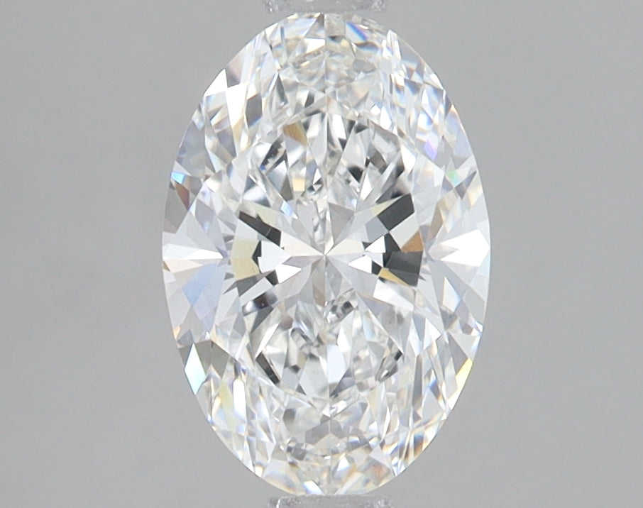 1.51 Carat Oval Lab Diamond with  Cut Diamond in 14KT  view 1
