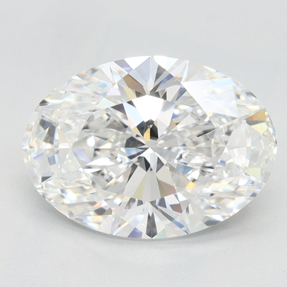 2.28 Carat Oval Lab Diamond with  Cut Diamond in 14KT  view 1
