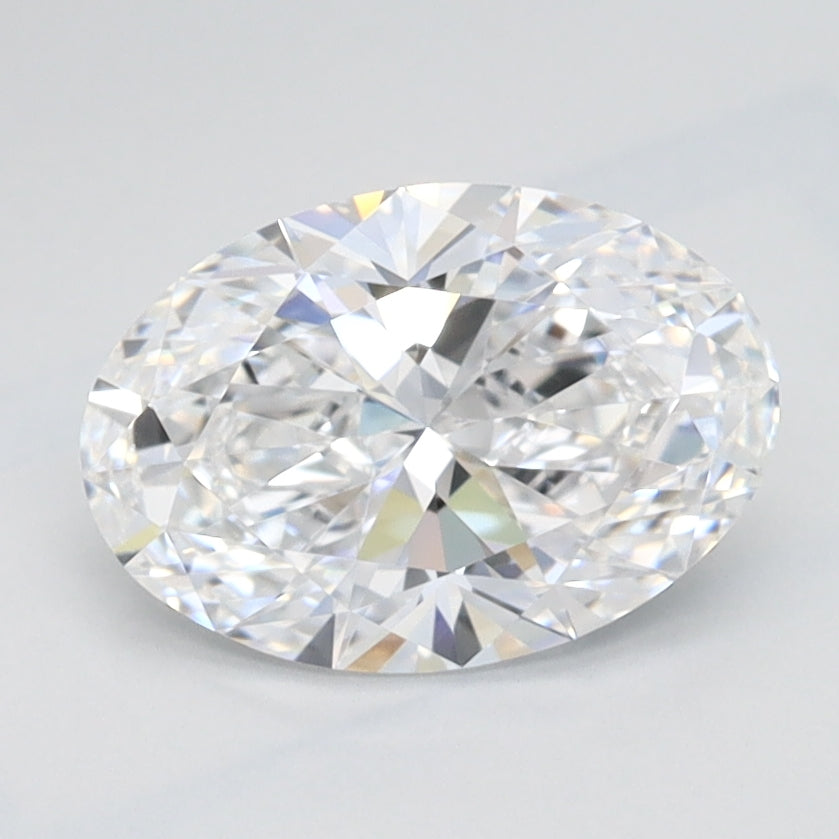 1.05 Carat Oval Lab Diamond with  Cut Diamond in 14KT  view 1
