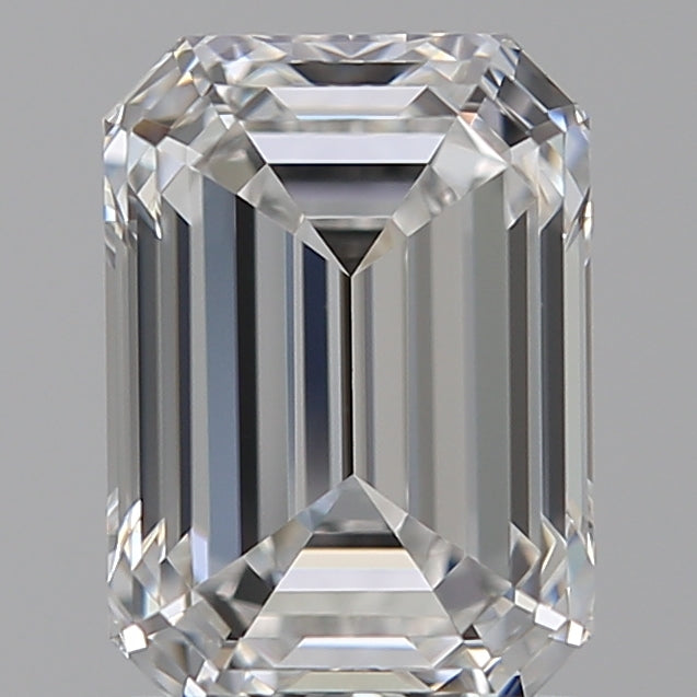 1.56 Carat Emerald Lab Diamond with  Cut Diamond in 14KT  view 1
