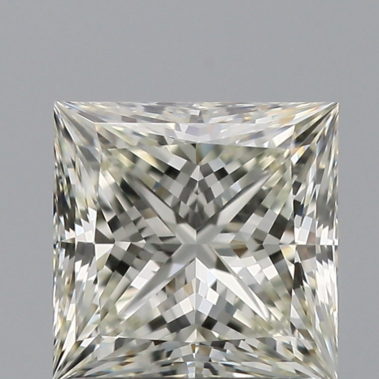 1.02 Carat Princess Natural Diamond with  Cut Diamond in 14KT  view 1
