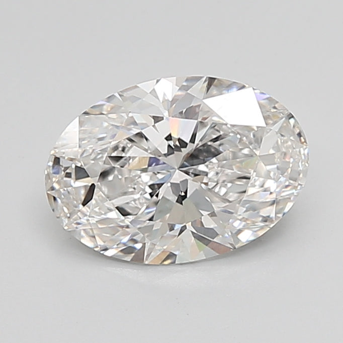 3.02 Carat Oval Lab Diamond with  Cut Diamond in 14KT  view 1
