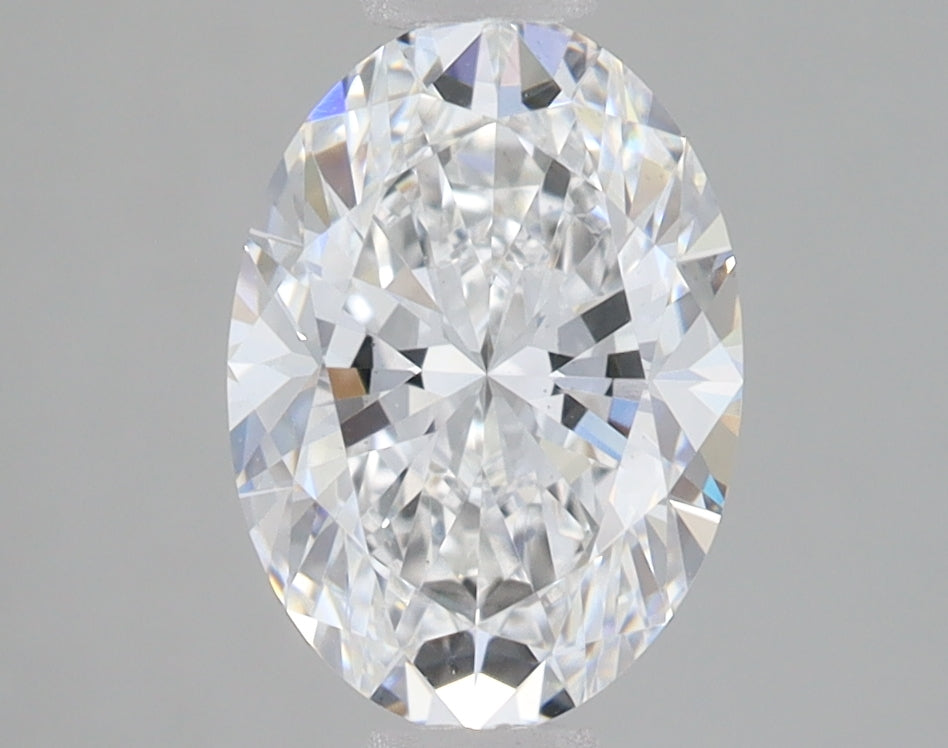 1.4 Carat Oval Lab Diamond with  Cut Diamond in 14KT  view 1
