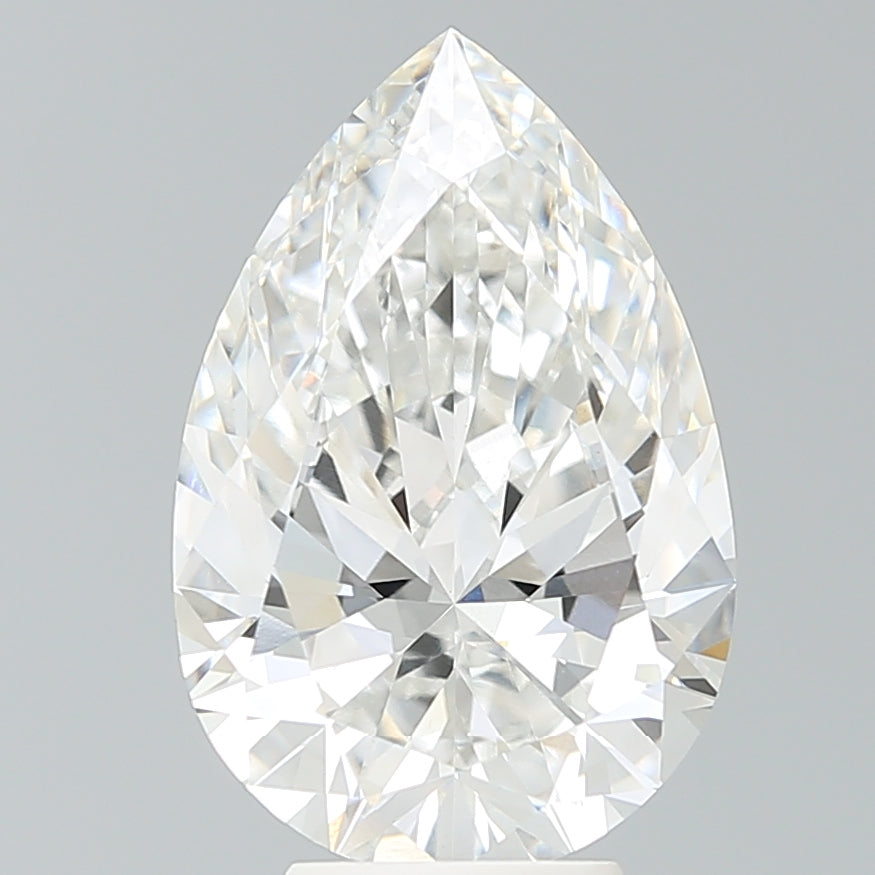 5.41 Carat Pear Lab Diamond with  Cut Diamond in 14KT  view 1
