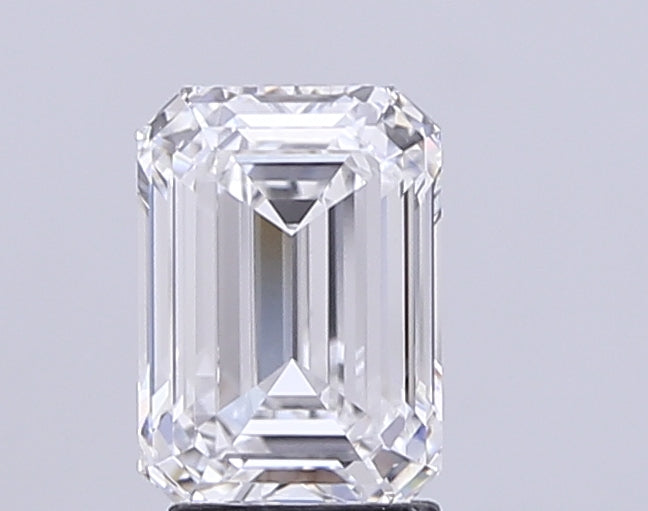 2.73 Carat Emerald Lab Diamond with  Cut Diamond in 14KT  view 1
