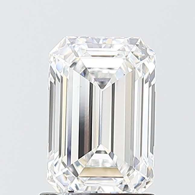 1.59 Carat Emerald Lab Diamond with  Cut Diamond in 14KT  view 1

