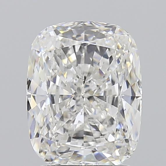 2.41 Carat Cushion Lab Diamond with  Cut Diamond in 14KT  view 1
