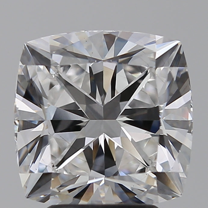 4.05 Carat Cushion Lab Diamond with  Cut Diamond in 14KT  view 1
