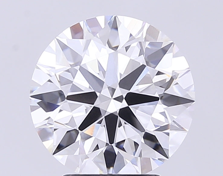 3.78 Carat Round Lab Diamond with  Cut Diamond in 14KT  view 1
