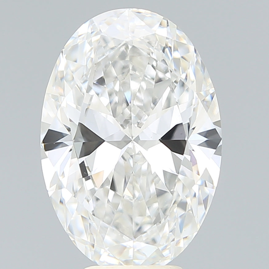 6.3 Carat Oval Lab Diamond with  Cut Diamond in 14KT  view 1

