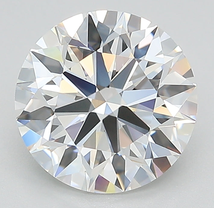 2.8 Carat Round Lab Diamond with  Cut Diamond in 14KT  view 1
