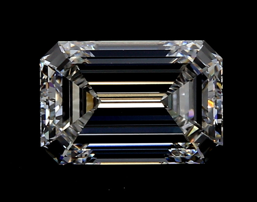 1.45 Carat Emerald Lab Diamond with  Cut Diamond in 14KT  view 1
